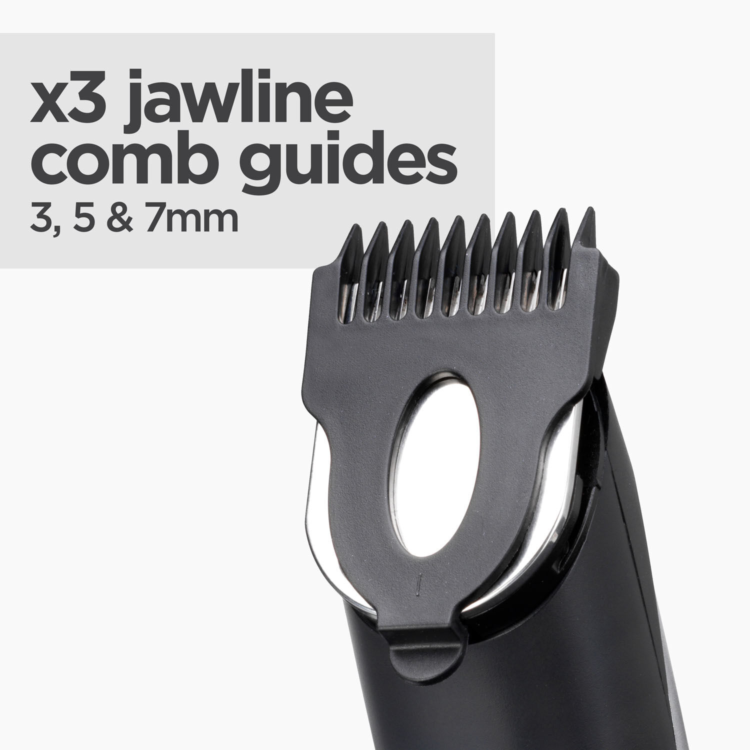 3 Jawline comb guides (3, 5 & 7mm)